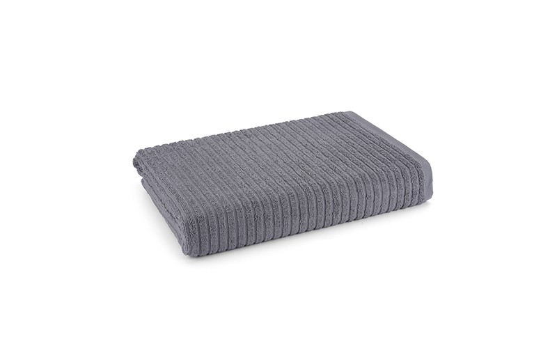 Al Saad Home Promotion Cotton Stripe Towel ( 50 x 100 ) - Grey 