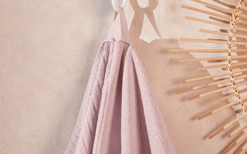 Al Saad Home Promotion Cotton Stripe Towel ( 50 x 100 ) - Pink 
