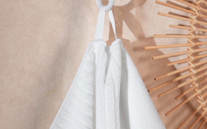 Al Saad Home Promotion Cotton Stripe Towel ( 50 x 100 ) - White 