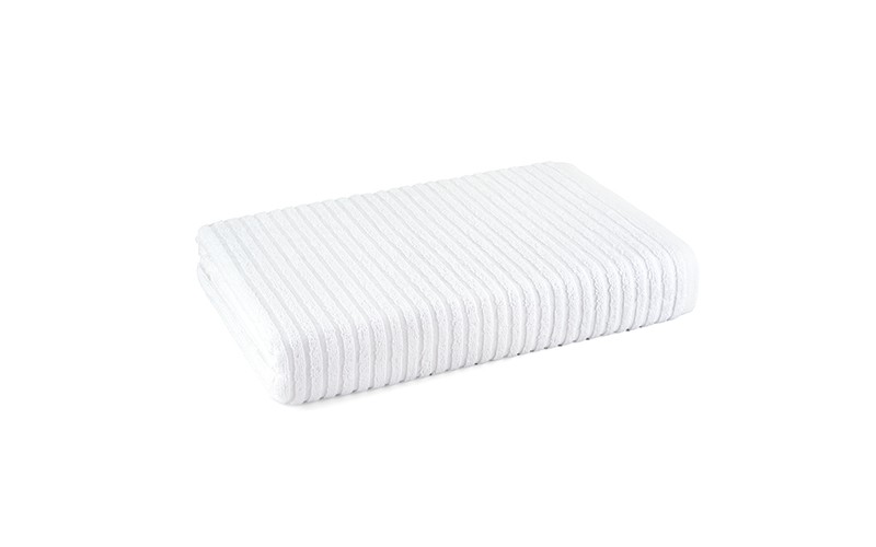 Al Saad Home Promotion Cotton Stripe Towel ( 50 x 100 ) - White 