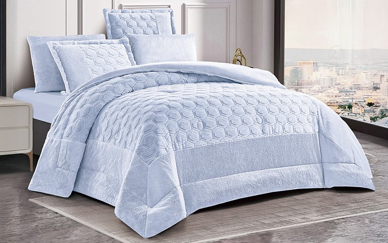 Dream Fur Comforter Bedding Set 6 PCS - King Blue
