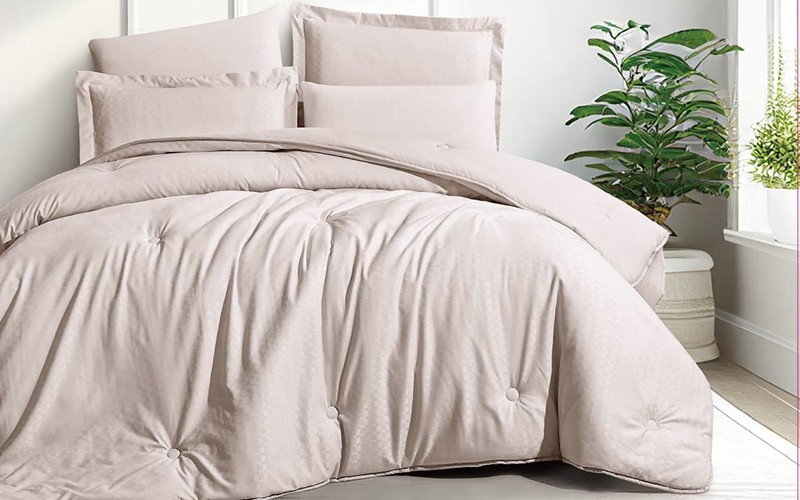 Sofia Comforter Bedding Set 4 PCS - Single D.Beige