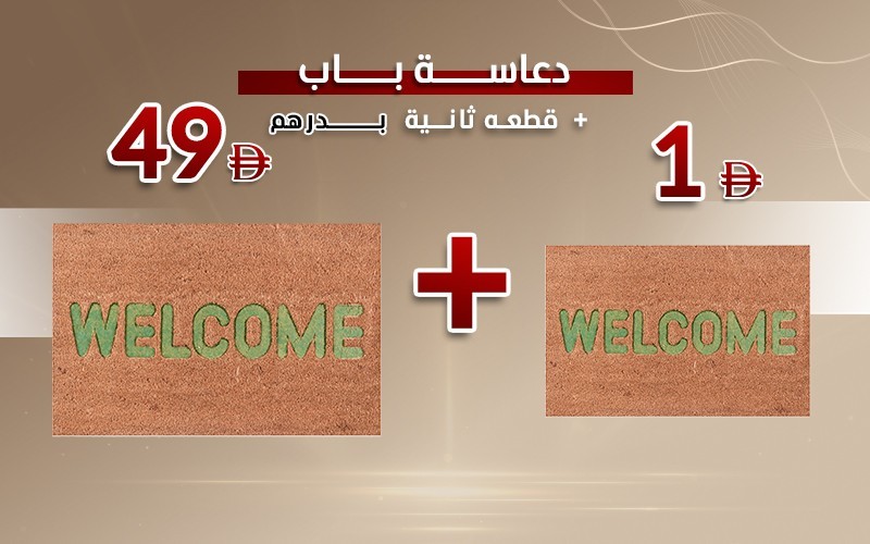 AlSaad Home Door Mat 1PC ( 45 × 75 ) cm - Brown