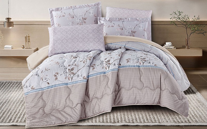 Grove Printed Comforter Bedding Set 6 PCS - King Multi Color
