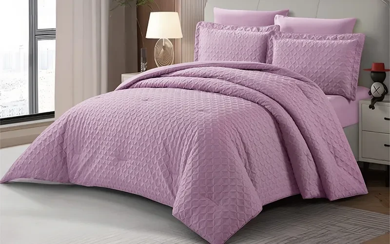 Willow Comforter Bedding Set 6 PCS - Queen Purple