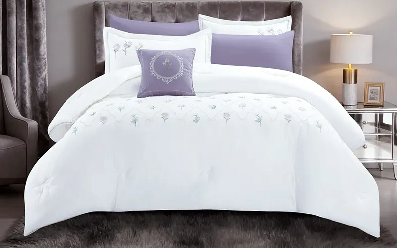 طقم مفرش لحاف قطن مطرز أوكلاهوما 7 قطع - نفرين متعدد اللون