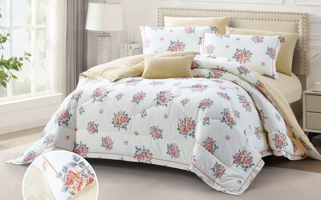 Clara Cotton Printed Comforter Bedding Set 7 PCS - King Multi Color