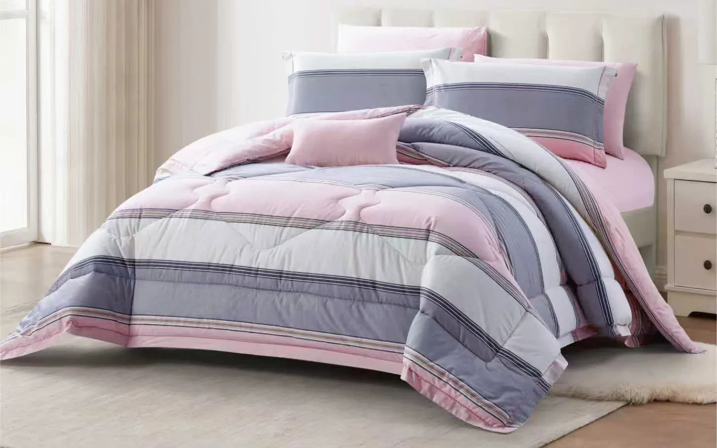 Clara Cotton Printed Comforter Bedding Set 4 PCS - Single Multi Color