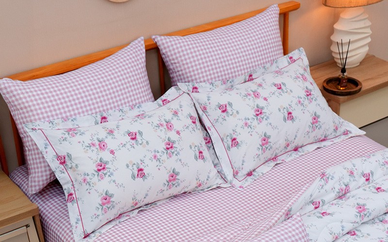 Clara Cotton Printed Comforter Bedding Set 6 PCS - Queen Multi Color
