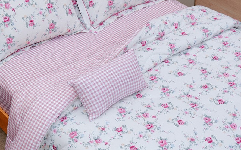 Clara Cotton Printed Comforter Bedding Set 6 PCS - Queen Multi Color