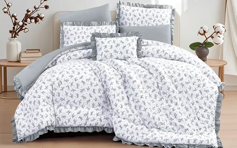 Shams Printed Comforter Bedding Set 4 PCS - Single Multi Color