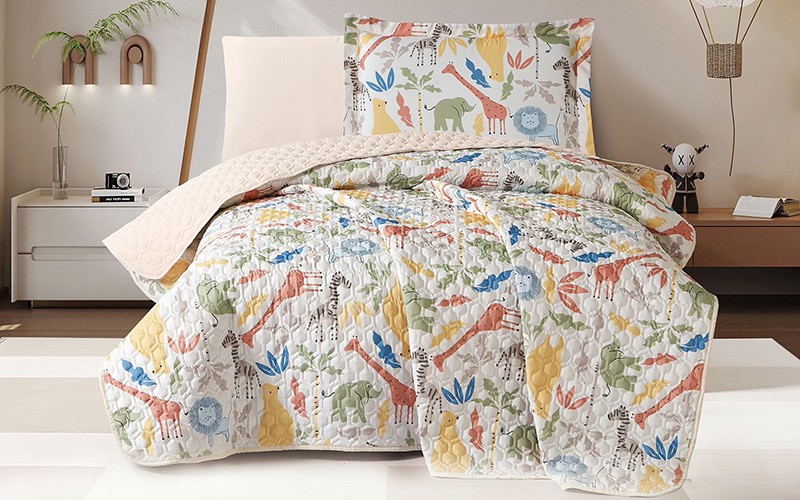 Fero Kids Bed Spread Set 4 PCS - Multi Color