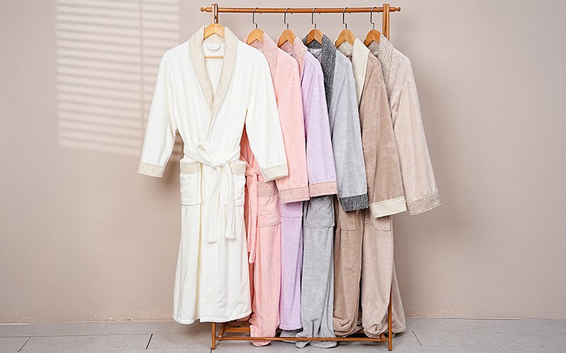 Armada Coral Fleece Unisex Waffle Bathrobe 1 PC ( XL ) - Purple