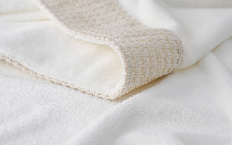 Armada Coral Fleece Waffle Towel 1 PC ( 50 x 100 ) - Cream