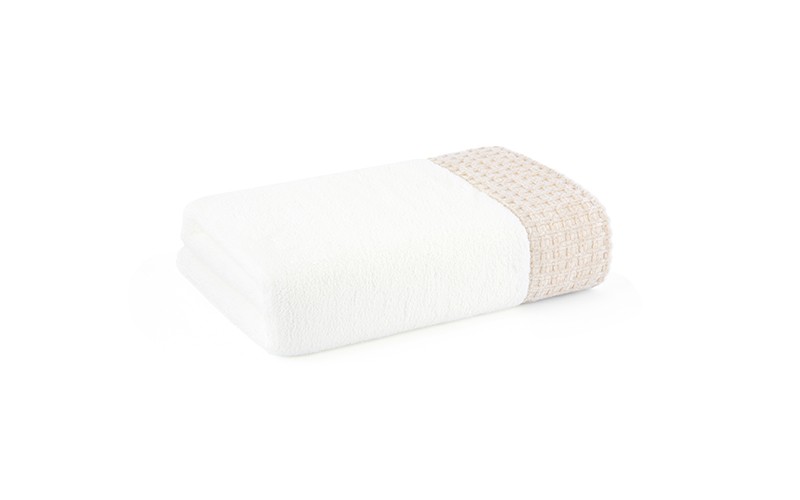 Armada Coral Fleece Waffle Towel 1 PC ( 50 x 100 ) - Cream