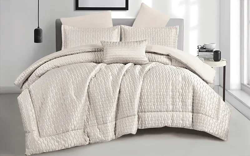 Bora Comforter Bedding Set 4 PCS - Single Beige