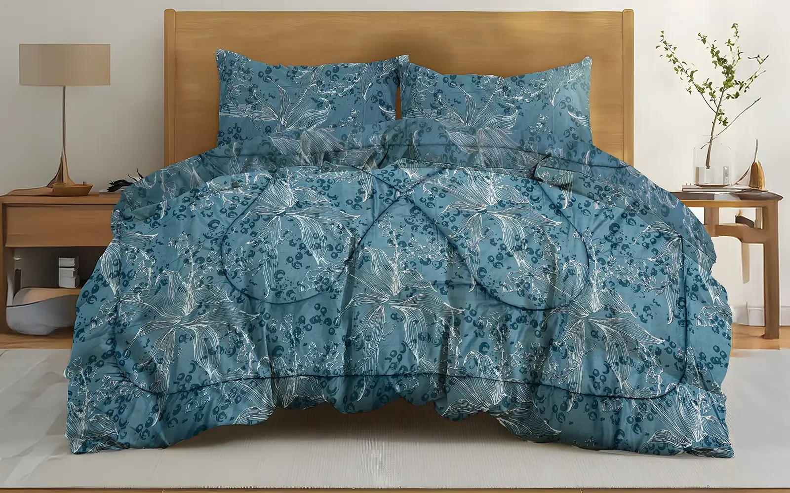 Armada Printed Comforter Bedding Set 4 PCS - King Multi Color