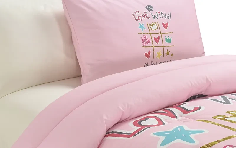 Cannon Kids Cotton Printed Comforter Set 4 PCS - Pink