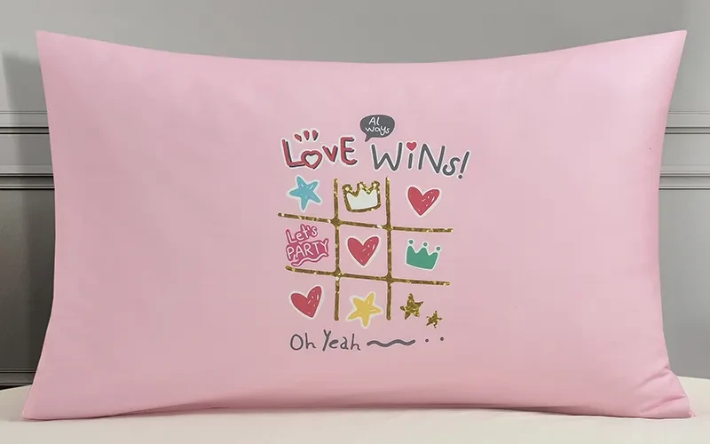 Cannon Kids Cotton Printed Comforter Set 4 PCS - Pink