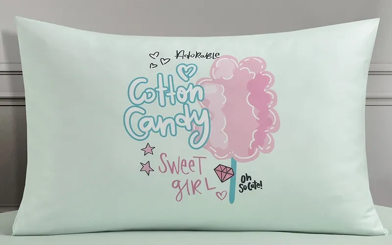 Cannon Kids Cotton Printed Comforter Set 4 PCS - L.Green