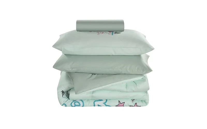 Cannon Kids Cotton Printed Comforter Set 4 PCS - L.Green