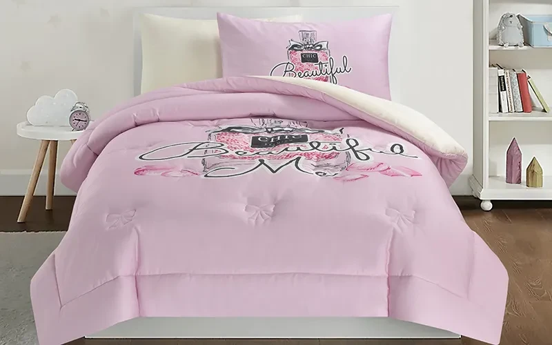 Cannon Kids Cotton Printed Comforter Set 4 PCS - L.Pink