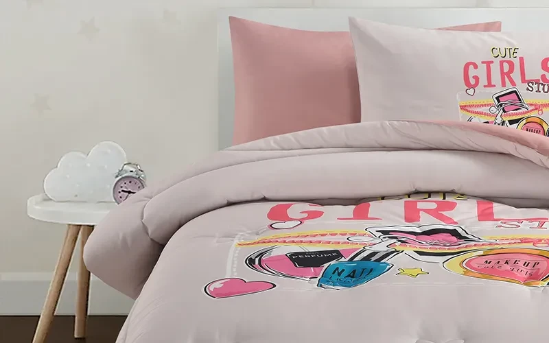 Cannon Kids Cotton Printed Comforter Set 4 PCS - Multi Color
