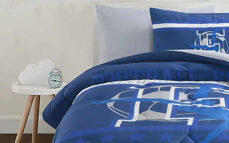 Cannon Kids Cotton Printed Comforter Set 4 PCS - Navy