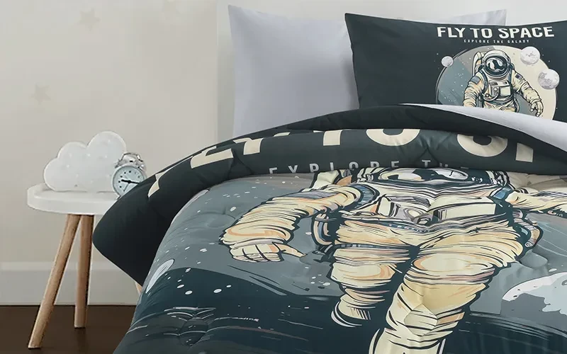 Cannon Kids Cotton Printed Comforter Set 4 PCS - Multi Color