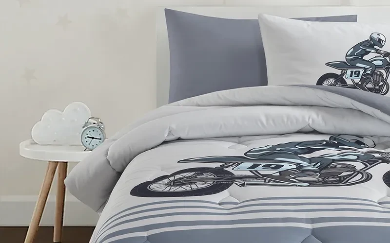 Cannon Kids Cotton Printed Comforter Set 4 PCS - Multi Color