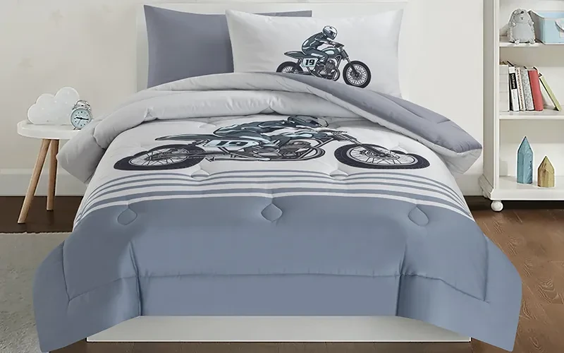 Cannon Kids Cotton Printed Comforter Set 4 PCS - Multi Color