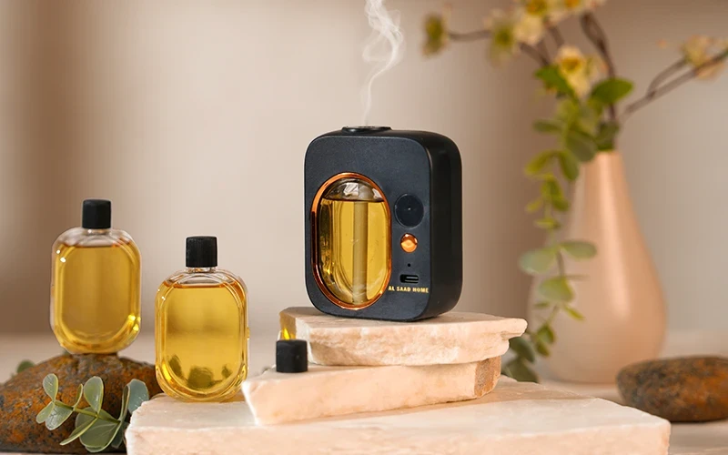Al Saad Home Smart Aroma Diffuser with 3 Arabic Fragrance Oils - Hana