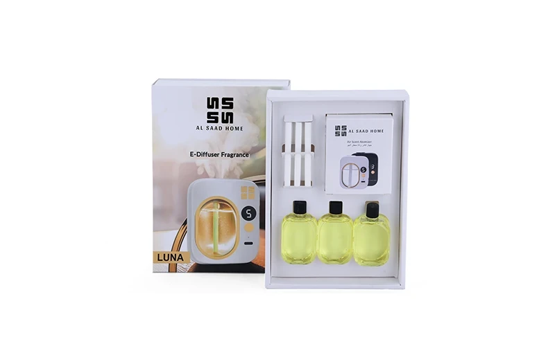 Al Saad Home Smart Aroma Diffuser with 3 French Fragrance Oils - Luna