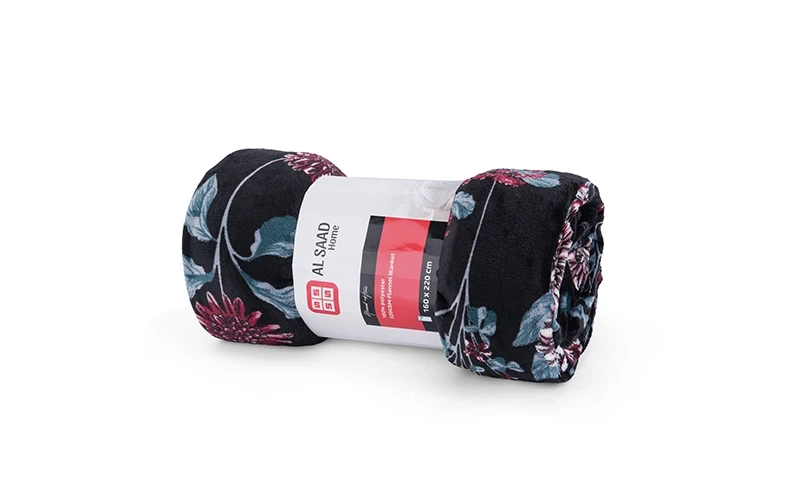 Al Saad Home Flannel Blanket 1 PC - Single Multi Color