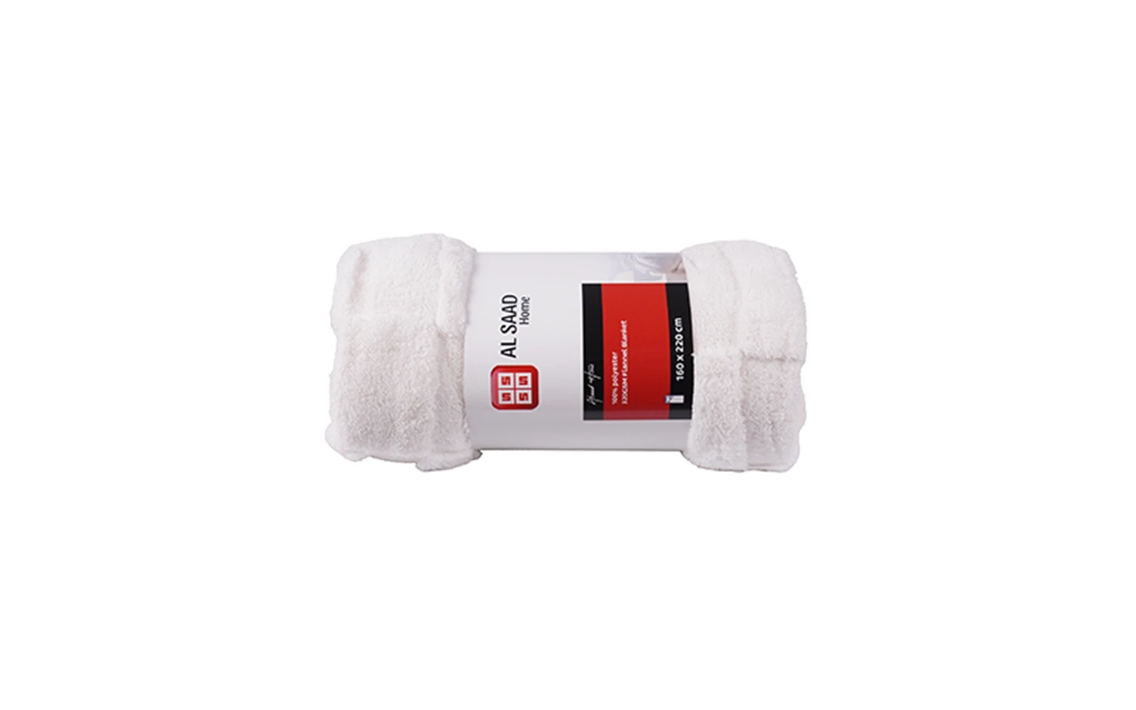 Al Saad Home Flannel Blanket 1 PC - Single White