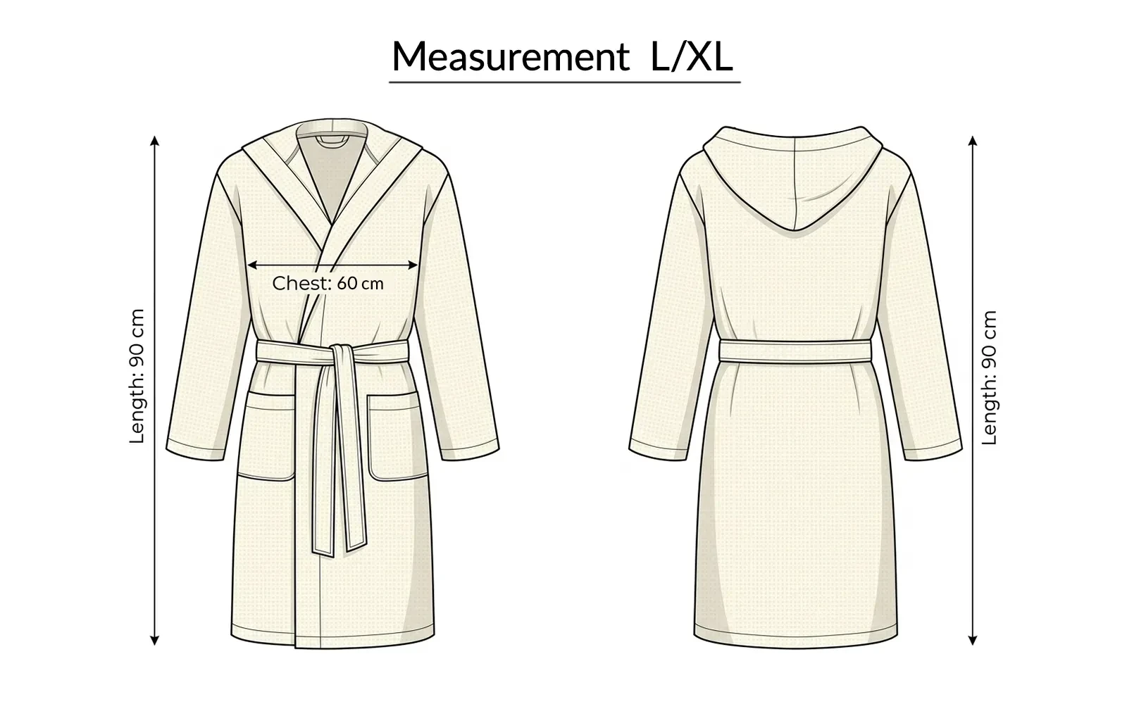 روب حمام للجنسين وافل قطن تركي مع قبعة 1 قطعة - مينت  ( XL / L )