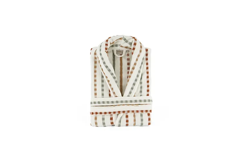 Alba Turkish Unisex Cotton Bathrobe 1 PC - Multi Color ( L / XL )