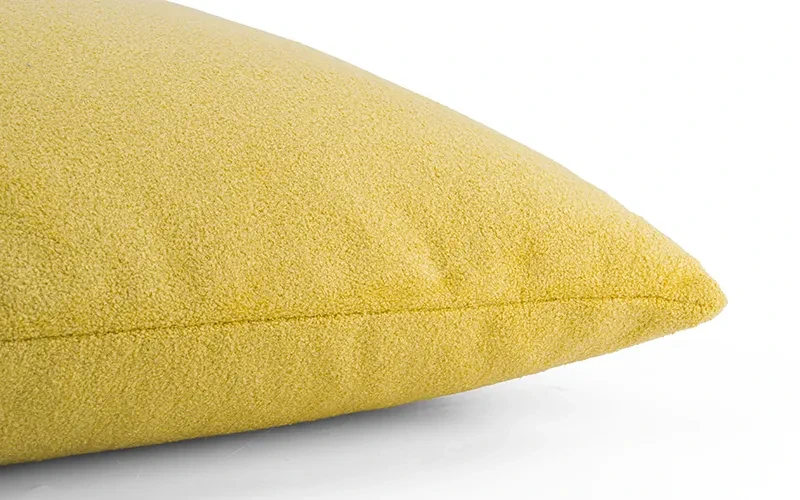 AL Saad Home Kazan Cotton Linen Cushion ( With Filling ) - ( 35 x 55 ) - Yellow