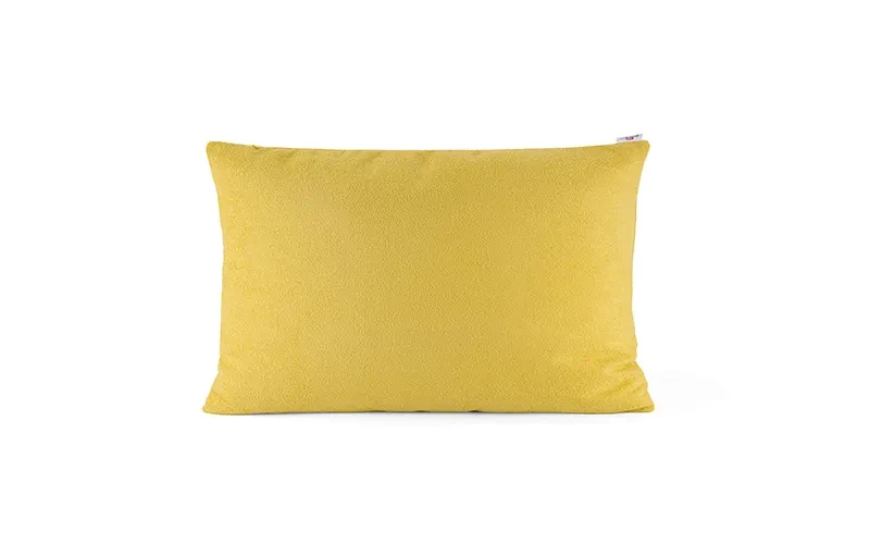 AL Saad Home Kazan Cotton Linen Cushion ( With Filling ) - ( 35 x 55 ) - Yellow