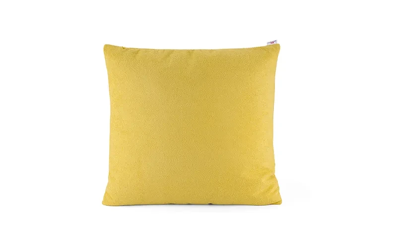 AL Saad Home Kazan Cotton Linen Cushion ( With Filling ) - ( 60 x 60 ) - Yellow
