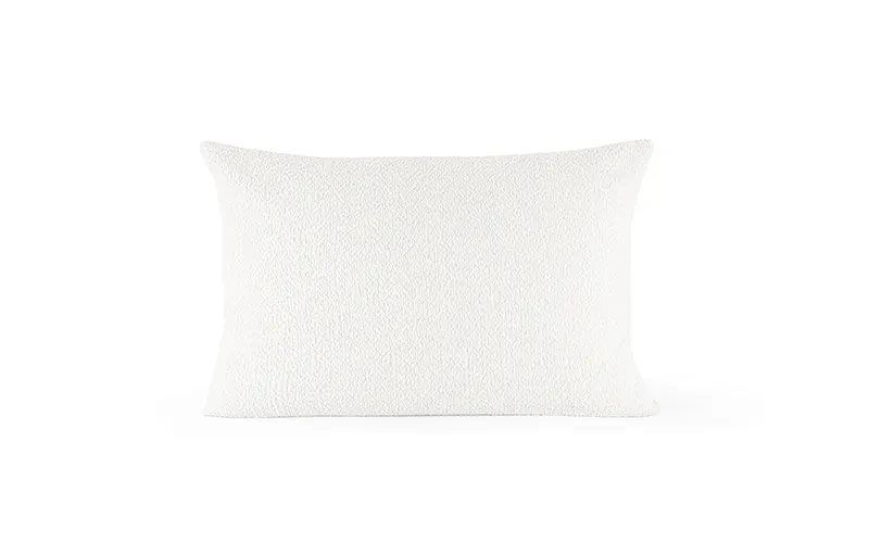 AL Saad Home Chenille Tala Cushion ( With Filling ) - ( 35 x 55 ) - White