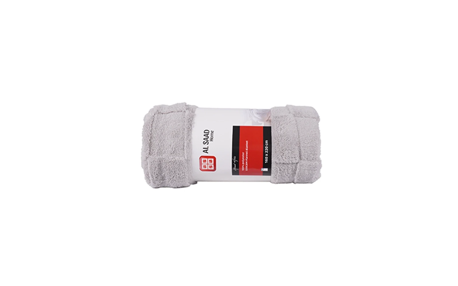 Al Saad Home Flannel Blanket 1 PC - Single Grey