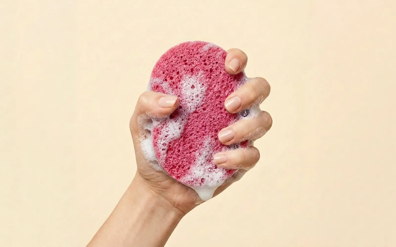 Al Saad Rose Natural Sponge Soap 1 Pc - With Pomegranate Extract
