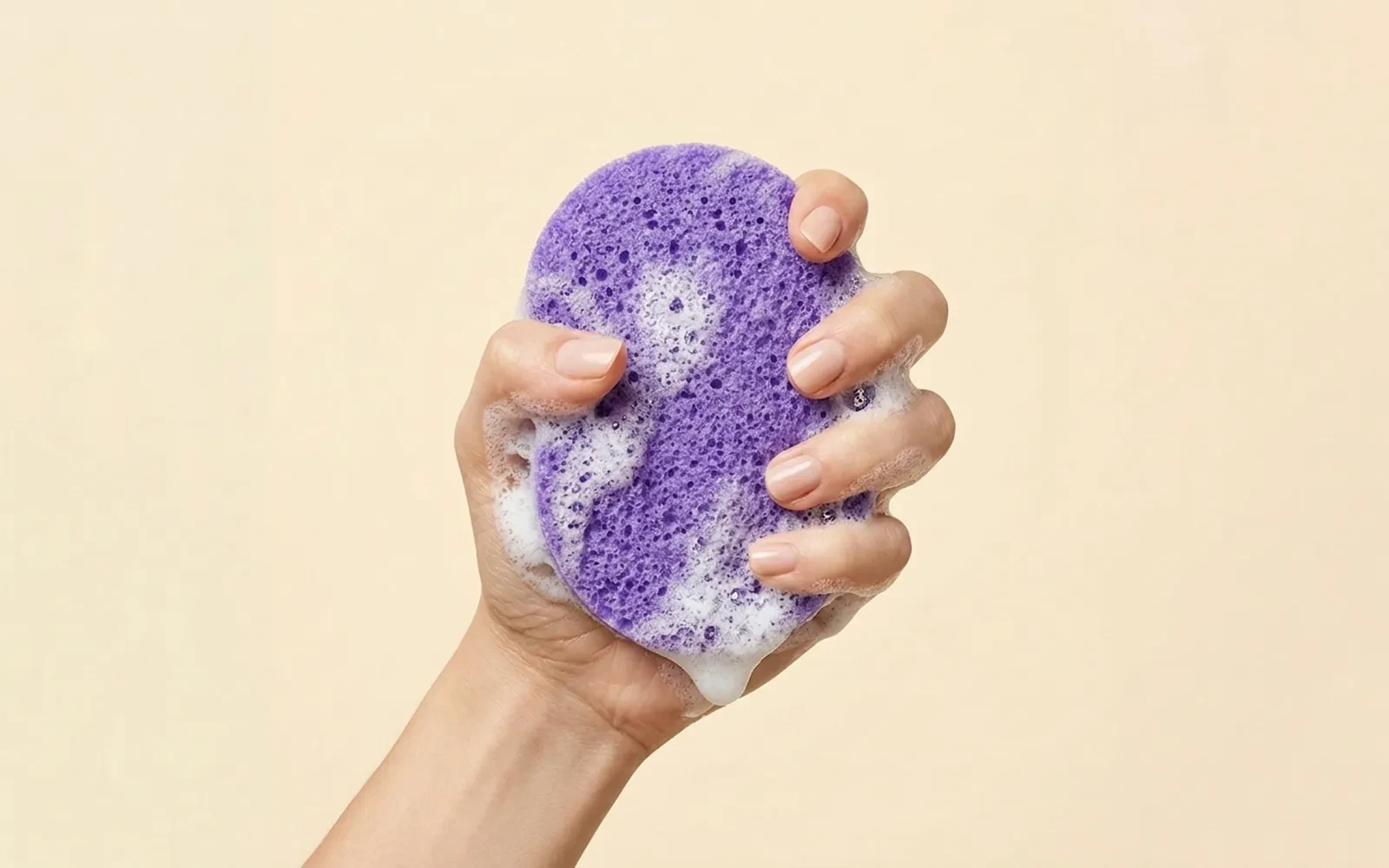 Al Saad Rose Natural Sponge Soap 1 Pc - With Lavender Extract