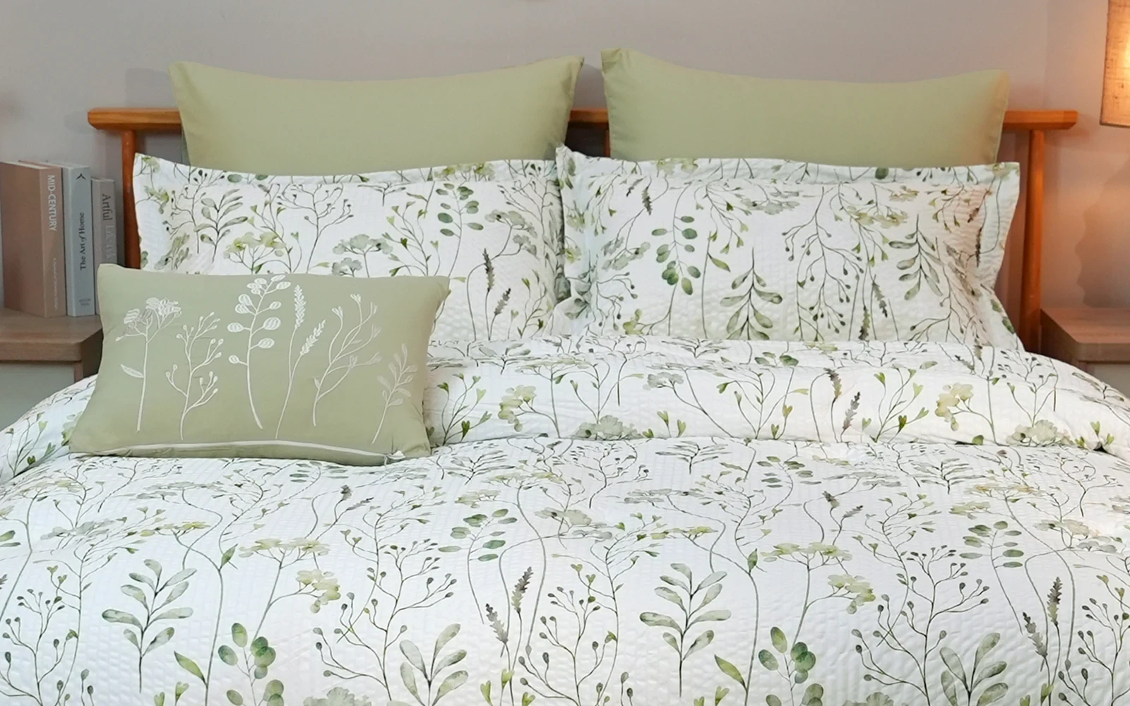 Trendy Printed Comforter Bedding Set 6 PCS - Queen Multi Color