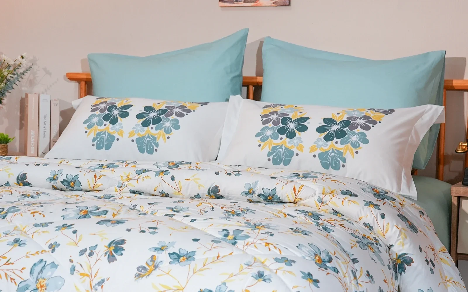 Al Saad Home Turkey Cotton Printed Comforter Bedding Set 6 PCS - King Multi Color