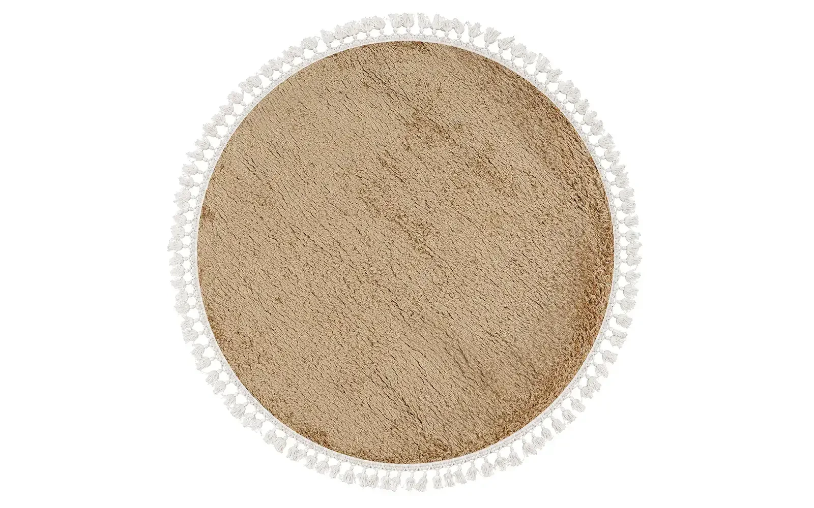 Plush Premium Carpet - ( 160 x 160 ) cm L.Brown