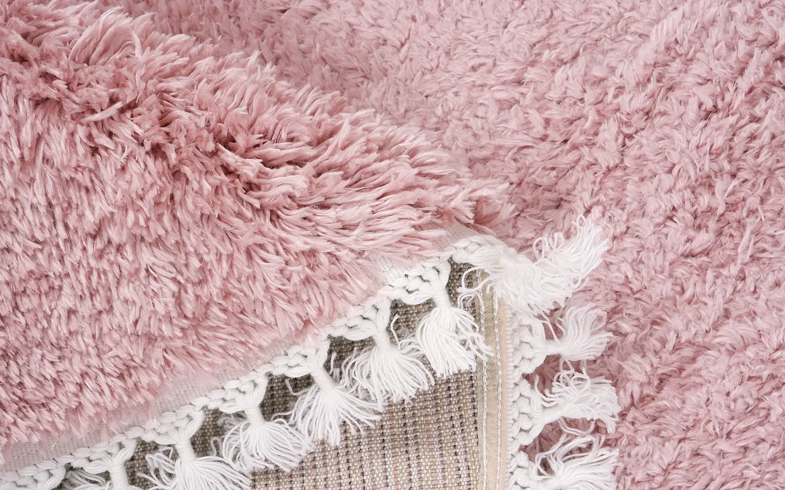 Plush Premium Carpet - ( 160 x 160 ) cm Pink