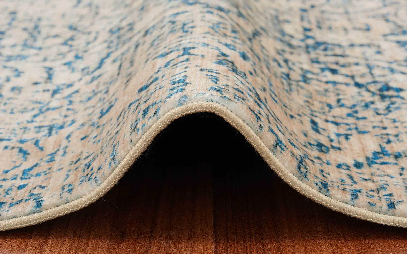 Melis Premium Digital Carpet - ( 200 X 300 ) cm Beige & Blue