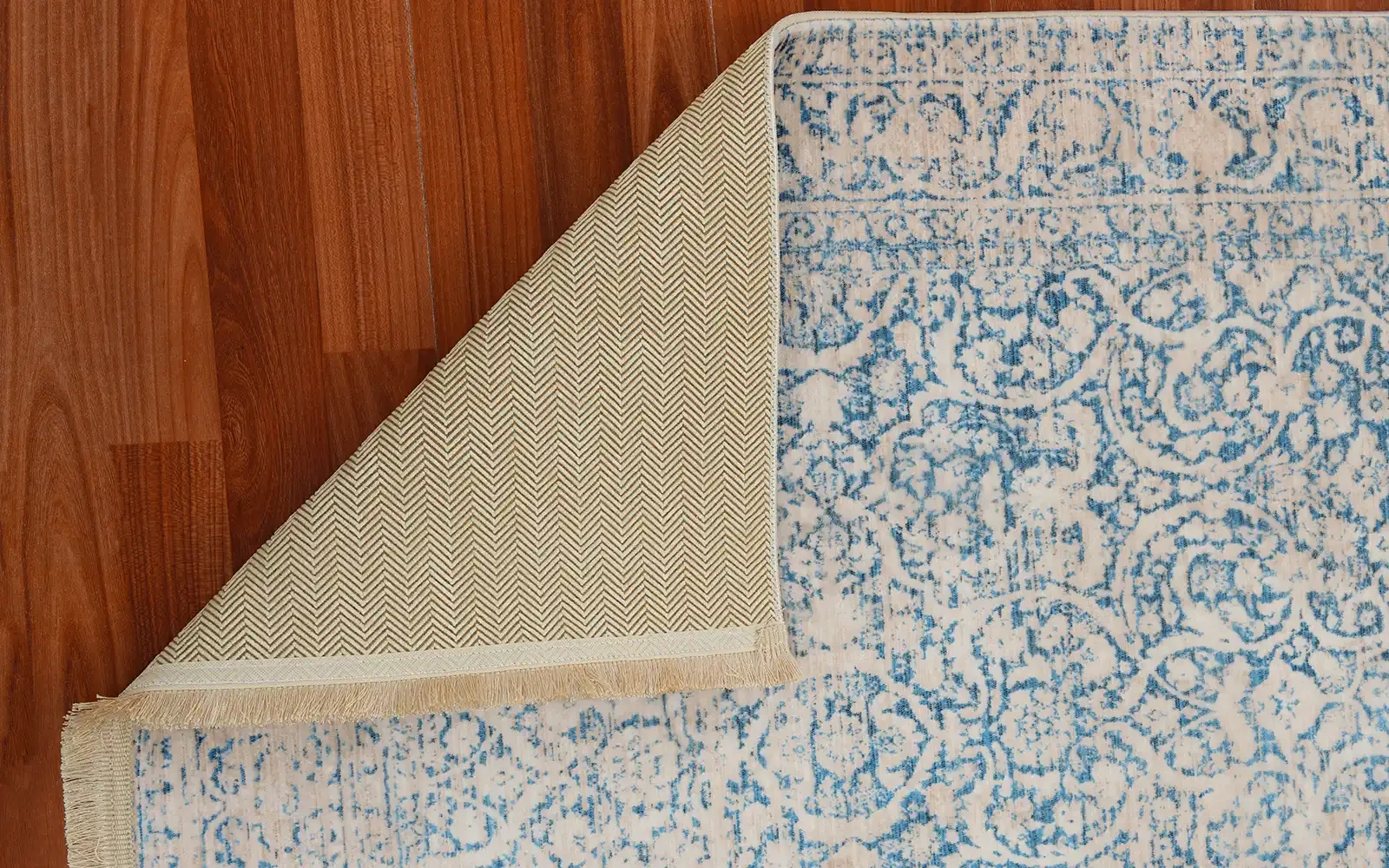 سجاد ديجيتال بريميوم ميليس - ( 80 × 150 ) سم بيج و أزرق